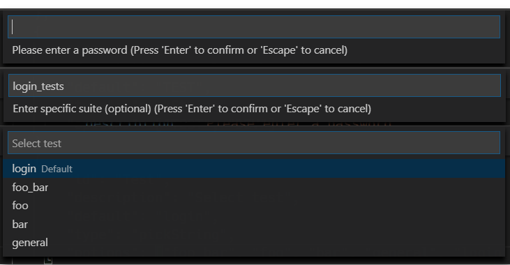 VSCode User Input